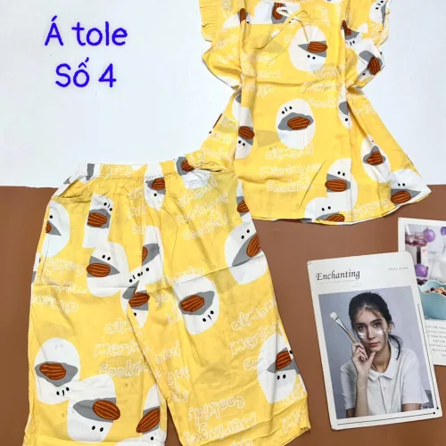 Đồ bộ tonl  quần lửng áo sát nách bèo in hình con vật