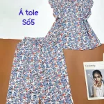 Đồ bộ vải á tole số 5 quần lửng áo sát nách bèo