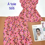 Đồ bộ vải á tole số 5 quần lửng áo sát nách bèo