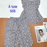 Đồ bộ vải á tole số 5 quần lửng áo sát nách bèo