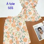 Đồ bộ vải á tole số 5 quần lửng áo sát nách bèo
