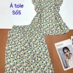 Đồ bộ vải á tole số 5 quần lửng áo sát nách bèo