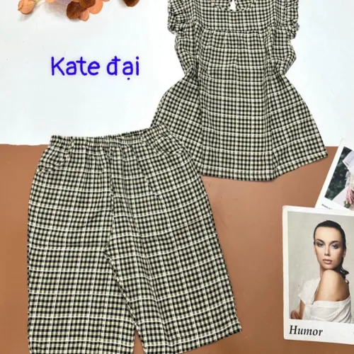 Đồ bộ vải kate form đại quần lửng áo sát nách bèo