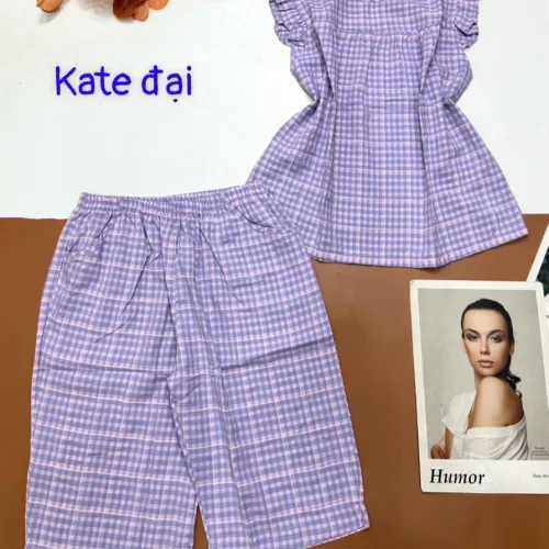 Đồ bộ vải kate form đại quần lửng áo sát nách bèo