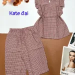 Đồ bộ vải kate form đại quần lửng áo sát nách bèo