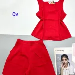 Đồ bộ vải kate mặc nhà  áo sách nách trơn