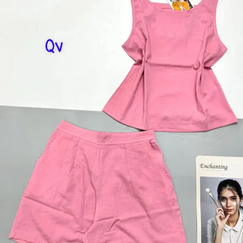 Đồ bộ vải kate mặc nhà  áo sách nách trơn