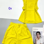 Đồ bộ vải kate mặc nhà  áo sách nách trơn