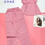 Đồ bộ vải kate quần dài áo sát nách bèo cột nơ nhỏ
