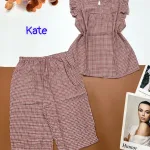 Đồ bộ vải kate quần lửng áo sát nách bèo