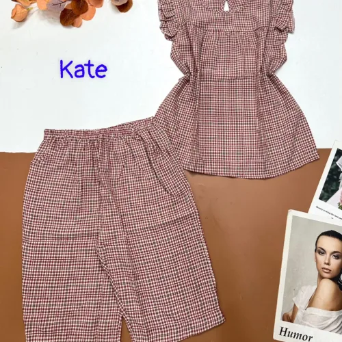 Đồ bộ vải kate quần lửng áo sát nách bèo