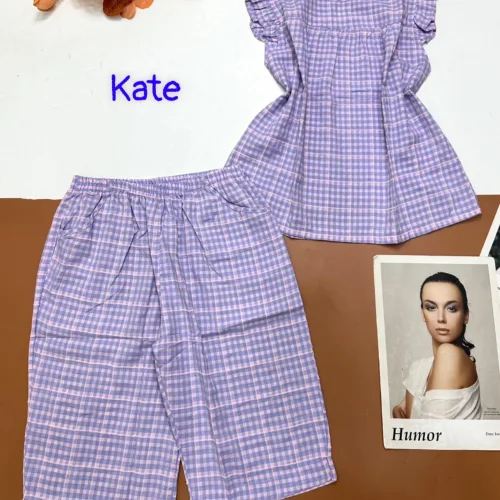 Đồ bộ vải kate quần lửng áo sát nách bèo