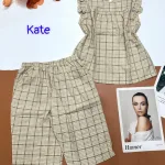 Đồ bộ vải kate quần lửng áo sát nách bèo