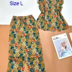 Đồ bộ vải tole áo sát nách quần lửng nhiều hoạ tiết size l