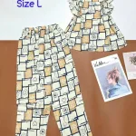 Đồ bộ vải tole áo sát nách quần lửng nhiều hoạ tiết size l