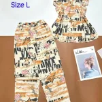 Đồ bộ vải tole áo sát nách quần lửng nhiều hoạ tiết size l