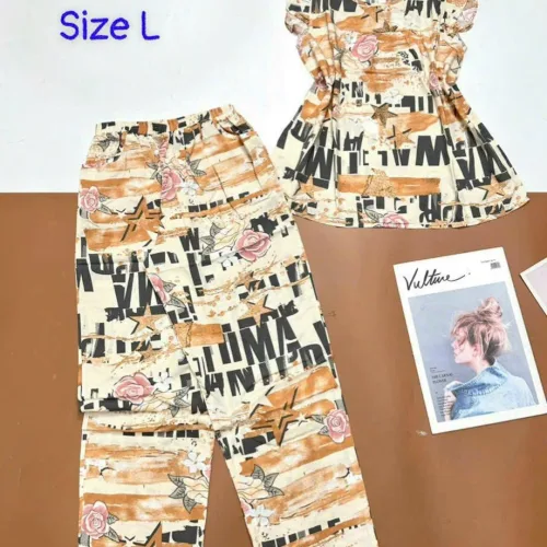 Đồ bộ vải tole áo sát nách quần lửng nhiều hoạ tiết size l