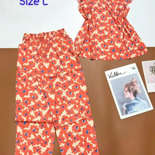 Đồ bộ vải tole áo sát nách quần lửng nhiều hoạ tiết size l