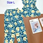 Đồ bộ vải tole áo sát nách quần lửng nhiều hoạ tiết size l