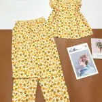 Đồ bộ vải tole áo sát nách quần lửng nhiều hoạ tiết size l