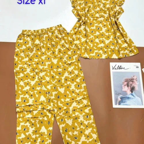 Đồ bộ vải tole áo sát nách quần lửng nhiều hoạ tiết size xl