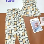 Đồ bộ vải tole áo sát nách quần lửng nhiều hoạ tiết size xl
