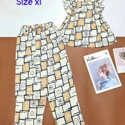 Đồ bộ vải tole áo sát nách quần lửng nhiều hoạ tiết size xl