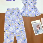 Đồ bộ vải tole áo sát nách quần lửng nhiều hoạ tiết size xl
