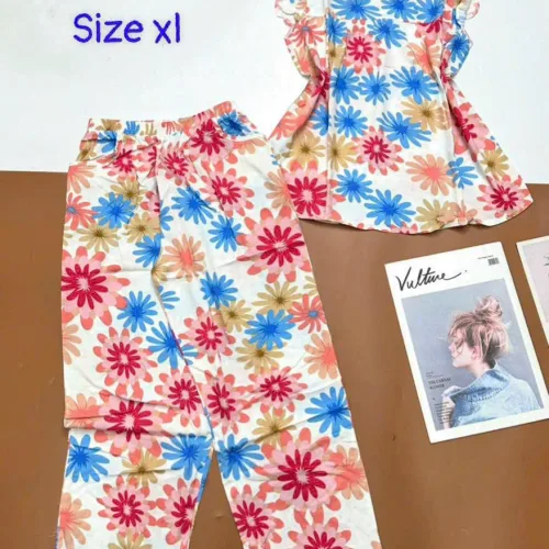 Đồ bộ vải tole áo sát nách quần lửng nhiều hoạ tiết size xl