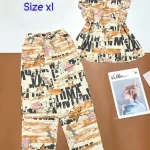 Đồ bộ vải tole áo sát nách quần lửng nhiều hoạ tiết size xl