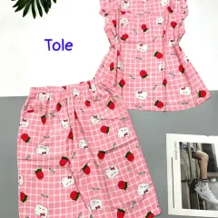 Đồ bộ vải tole  quần lửng áo sát nách bèo
