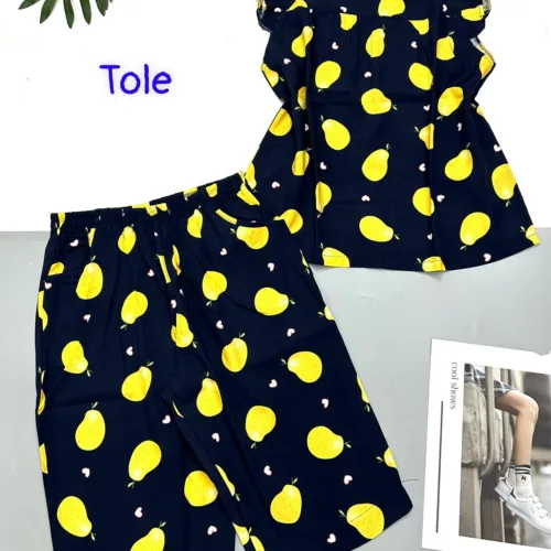Đồ bộ vải tole  quần lửng áo sát nách bèo