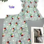 Đồ bộ vải tole  quần lửng áo sát nách bèo