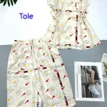 Đồ bộ vải tole  quần lửng áo sát nách bèo