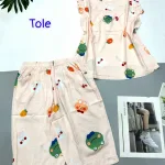 Đồ bộ vải tole  quần lửng áo sát nách bèo