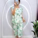 Đồ bộ vải tole quần lửng áo sát nách bèo nhiều hoạ tiết