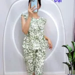 Đồ bộ vải tole quần lửng áo sát nách bèo nhiều hoạ tiết