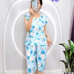 Đồ bộ vải tole quần lửng áo sát nách bèo nhiều hoạ tiết