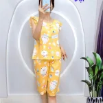 Đồ bộ vải tole quần lửng áo sát nách bèo nhiều hoạ tiết