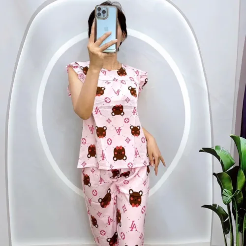 Đồ bộ vải tole quần lửng áo sát nách bèo nhiều hoạ tiết