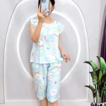 Đồ bộ vải tole quần lửng áo sát nách bèo nhiều hoạ tiết