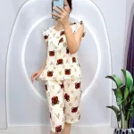 Đồ bộ vải tole quần lửng áo sát nách bèo nhiều hoạ tiết