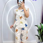 Đồ bộ vải tole quần lửng áo sát nách bèo nhiều hoạ tiết