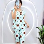 Đồ bộ vải tole quần lửng áo sát nách bèo nhiều hoạ tiết