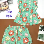 Đồ bộ vải tole số 5 quần đùi áo sát nách bèo