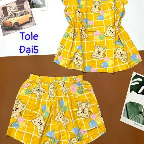 Đồ bộ vải tole số 5 quần đùi áo sát nách bèo