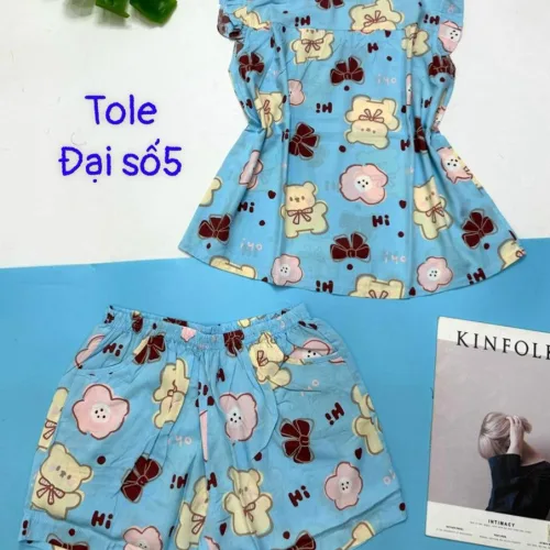 Đồ bộ vải tole số 5 quần đùi áo sát nách bèo