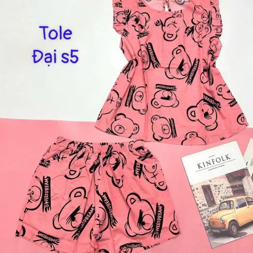 Đồ bộ vải tole số 5 quần lửng áo sát nách bèo nhiều hoạ tiết