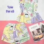 Đồ bộ vải tole số 5 quần lửng áo sát nách bèo nhiều hoạ tiết