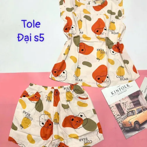 Đồ bộ vải tole số 5 quần lửng áo sát nách bèo nhiều hoạ tiết